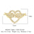 1 Piece Copper Zircon 18K Gold Plated Heart Shape