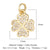 1 Piece Copper Zircon 18K Gold Plated Leaf