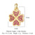 1 Piece Copper Zircon 18K Gold Plated Leaf