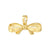 1 Piece Copper Zircon 18K Gold Plated Letter Bow Knot Pendant