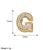 1 Piece Copper Zircon 18K Gold Plated Letter Pendant