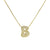 1 Piece Copper Zircon 18K Gold Plated Letter Pendant