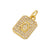 1 Piece Copper Zircon 18K Gold Plated Letter Pendant