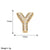 1 Piece Copper Zircon 18K Gold Plated Letter Pendant