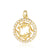 1 Piece Copper Zircon 18K Gold Plated Solid Color