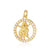 1 Piece Copper Zircon 18K Gold Plated Solid Color