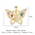 1 Piece Copper Zircon 18K Gold Plated Sun Crown Butterfly