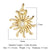 1 Piece Copper Zircon 18K Gold Plated Sun Rainbow Star