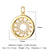 1 Piece Copper Zircon 18K Gold Plated Sun Star Eye