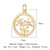 1 Piece Copper Zircon 18K Gold Plated Tree Rose