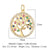 1 Piece Copper Zircon 18K Gold Plated Tree Rose