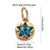 1 Piece Copper Zircon Color Block Pendant