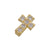 1 Piece Copper Zircon Cross Heart Shape