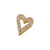 1 Piece Copper Zircon Cross Heart Shape