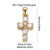 1 Piece Copper Zircon Cross Pendant