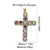 1 Piece Copper Zircon Cross Pendant