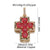 1 Piece Copper Zircon Cross Pendant