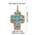 1 Piece Copper Zircon Cross Pendant