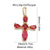 1 Piece Copper Zircon Cross Pendant