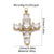 1 Piece Copper Zircon Cross Pendant