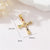 1 Piece Copper Zircon Cross Pendant