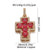 1 Piece Copper Zircon Cross Pendant