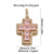 1 Piece Copper Zircon Cross Pendant