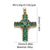 1 Piece Copper Zircon Cross Pendant