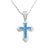 1 Piece Copper Zircon Cross