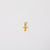 1 Piece Copper Zircon Gold Plated Cross Heart Shape Polished Pendant Chain