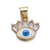 1 Piece Copper Zircon Gold Plated Devil's Eye Pendant