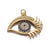 1 Piece Copper Zircon Gold Plated Devil's Eye Pendant