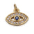 1 Piece Copper Zircon Gold Plated Devil's Eye Pendant