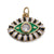 1 Piece Copper Zircon Gold Plated Devil's Eye Pendant