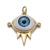 1 Piece Copper Zircon Gold Plated Devil's Eye Pendant