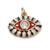 1 Piece Copper Zircon Gold Plated Devil's Eye Pendant