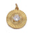 1 Piece Copper Zircon Gold Plated Donuts Pendant