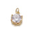 1 Piece Copper Zircon Gold Plated Donuts Pendant