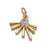 1 Piece Copper Zircon Gold Plated Donuts Pendant