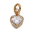 1 Piece Copper Zircon Gold Plated Donuts Pendant