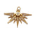 1 Piece Copper Zircon Gold Plated Geometric Pendant