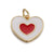 1 Piece Copper Zircon Gold Plated Heart Shape Pendant