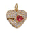 1 Piece Copper Zircon Gold Plated Heart Shape Pendant