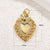 1 Piece Copper Zircon Gold Plated Inlay Pendant