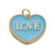 1 Piece Copper Zircon Gold Plated Letter Heart Shape Pendant