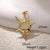 1 Piece    Copper Zircon Gold Plated Sun Letter Star Pendant