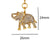 1 Piece Copper Zircon Gold Plated Watermelon Elephant Pendant Chain