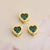 1 Piece Copper Zircon Heart Shape