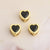 1 Piece Copper Zircon Heart Shape