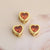 1 Piece Copper Zircon Heart Shape